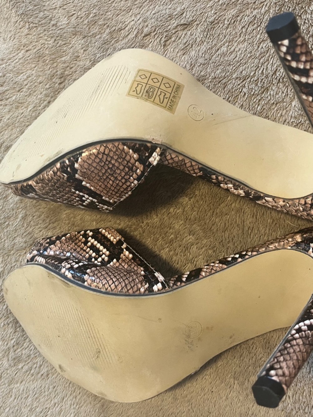 Python Kitten Heel Mules - Picture 2 of 4